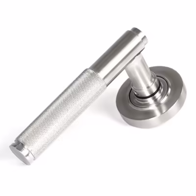 Satin Marine SS (316) Brompton Lever on Rose Set (Plain)