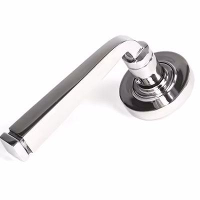 Polished Marine SS (316) Avon Round Lever on Rose Set (Plain)