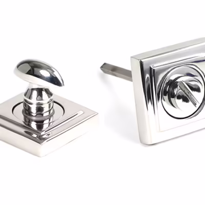 Polished Marine SS (316) Round Thumbturn Set (Square)