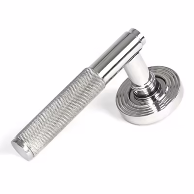Polished Marine SS (316) Brompton Lever on Rose Set (Beehive) - Unsprung