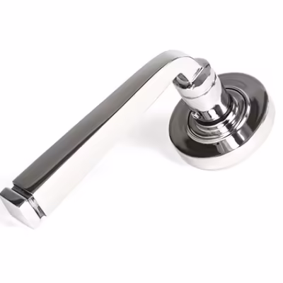 Polished Marine SS (316) Avon Round Lever on Rose Set (Plain) - Unsprung