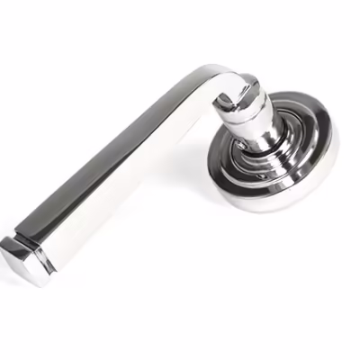 Polished Marine SS (316) Avon Round Lever on Rose Set (Art Deco) U