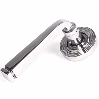 Polished Marine SS (316) Avon Round Lever on Rose Set (Beehive) - Unsprung