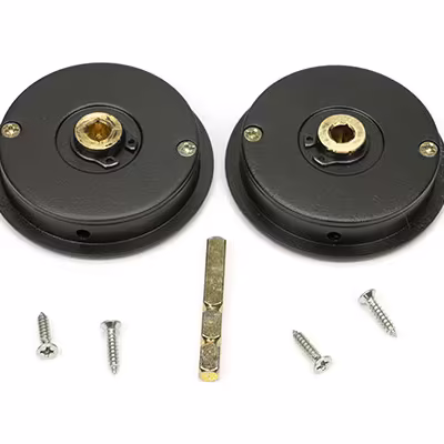 Aged Bronze 60mm Plain Round Pull - Privacy Set - Image 3