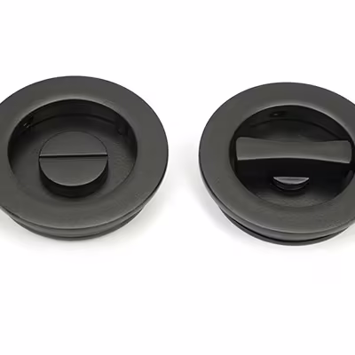 Aged Bronze 60mm Plain Round Pull - Privacy Set