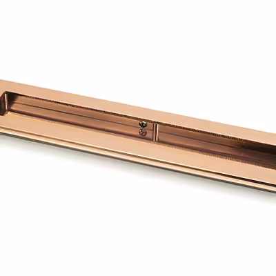 Polished Bronze 250mm Art Deco Rectangular Pull