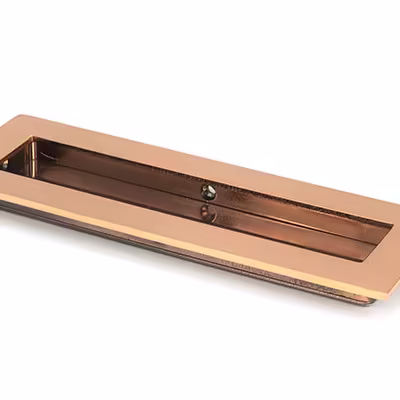 Polished Bronze 175mm Plain Rectangular Pull