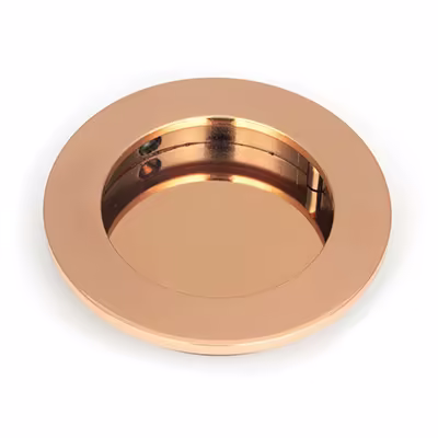 Polished Bronze 75mm Plain Round Pull - Image 1