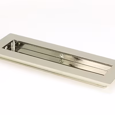 Polished Nickel 175mm Plain Rectangular Pull