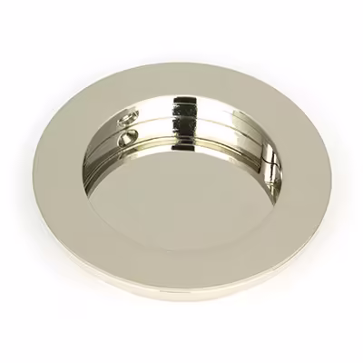 Polished Nickel 75mm Plain Round Pull