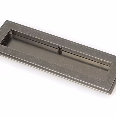 Pewter 175mm Art Deco Rectangular Pull