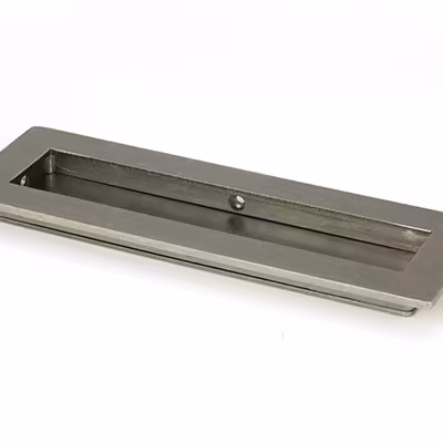 Pewter 175mm Plain Rectangular Pull