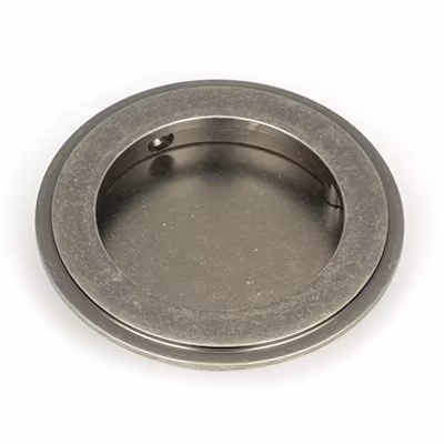 Pewter 75mm Art Deco Round Pull - Image 1