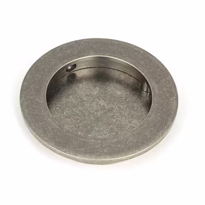 Pewter 75mm Plain Round Pull