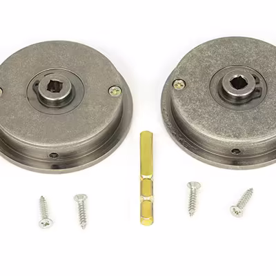 Pewter 60mm Plain Round Pull - Privacy Set - Image 3