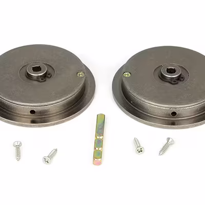 Pewter 75mm Plain Round Pull - Privacy Set - Image 3
