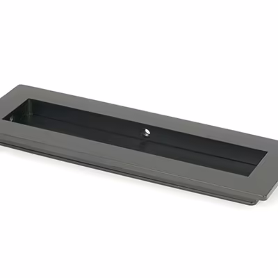 Matt Black 175mm Plain Rectangular Pull