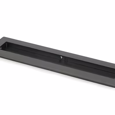 Matt Black 250mm Plain Rectangular Pull