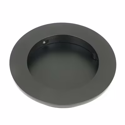 Matt Black 75mm Plain Round Pull