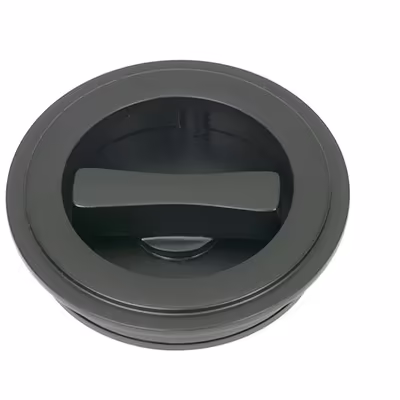 Matt Black 60mm Art Deco Round Pull - Privacy Set - Image 2