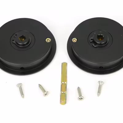 Matt Black 60mm Art Deco Round Pull - Privacy Set - Image 3