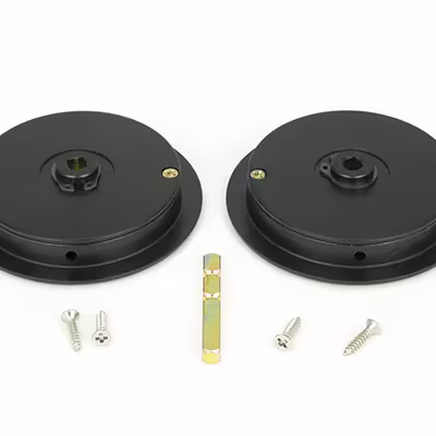 Matt Black 75mm Art Deco Round Pull - Privacy Set - Image 3