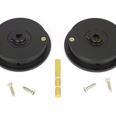 Matt Black 60mm Plain Round Pull - Privacy Set - Image 3