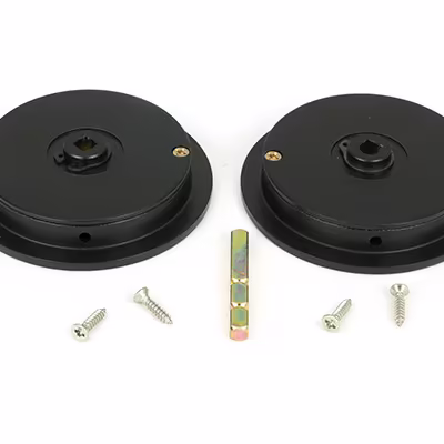 Matt Black 75mm Plain Round Pull - Privacy Set - Image 3