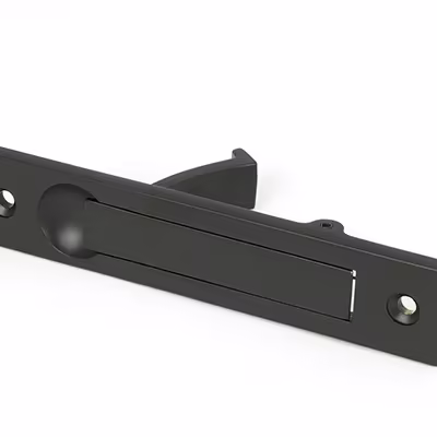 Matt Black 125mm x 25mm Edge Pull - Image 1