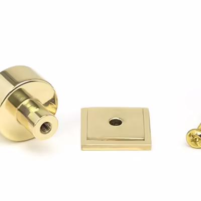 Polished Brass Kelso Cabinet Knob - 25mm (Square) - Image 3