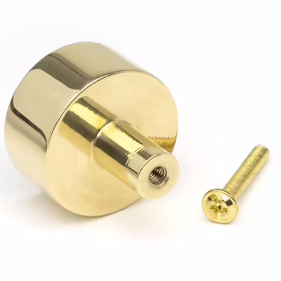 Polished Brass Kelso Cabinet Knob - 32mm (No Rose) - Image 3
