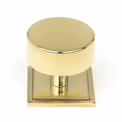 Polished Brass Kelso Cabinet Knob - 38mm (Square)