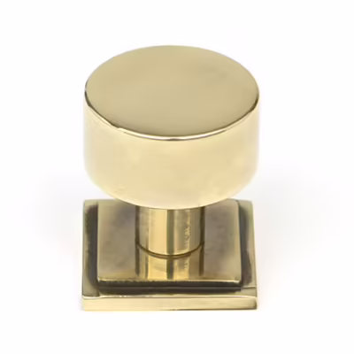 Aged Brass Kelso Cabinet Knob - 25mm (Square)