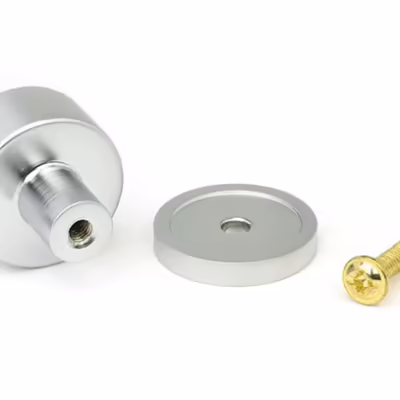 Satin Chrome Kelso Cabinet Knob - 25mm (Plain) - Image 3