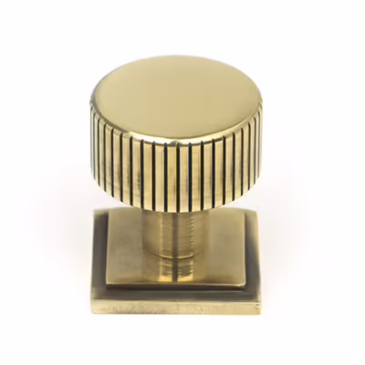 Aged Brass Judd Cabinet Knob - 25mm (Square)