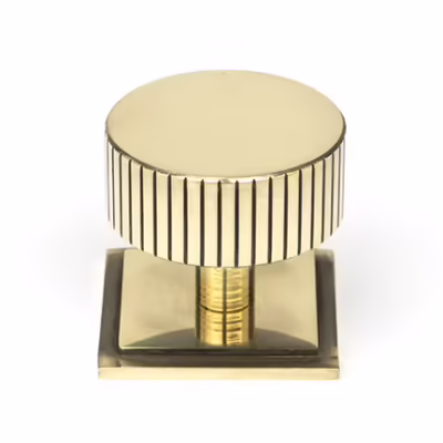 Aged Brass Judd Cabinet Knob - 38mm (Square)