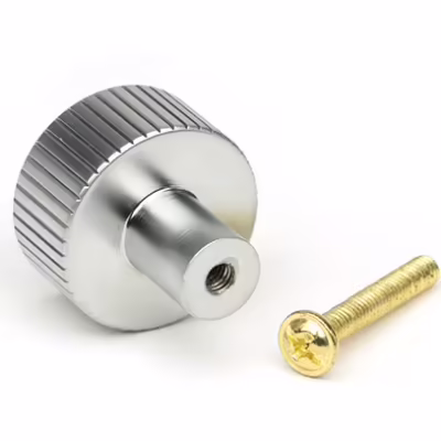 Satin Chrome Judd Cabinet Knob - 25mm (No rose) - Image 3
