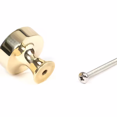 Polished Brass Scully Cabinet Knob - 32mm - Image 3