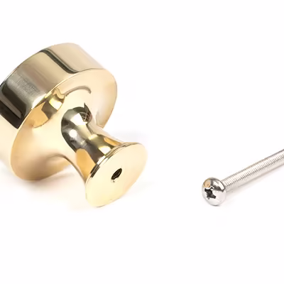 Polished Brass Scully Cabinet Knob - 38mm - Image 3