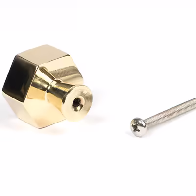 Polished Brass Kahlo Cabinet Knob - 32mm - Image 3
