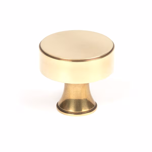 Aged Brass Scully Cabinet Knob - 38mm
