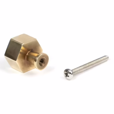 Aged Brass Kahlo Cabinet Knob - 25mm - Image 3