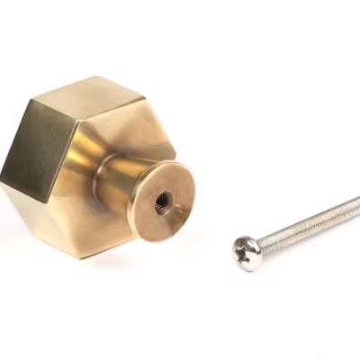 Aged Brass Kahlo Cabinet Knob - 38mm - Image 3