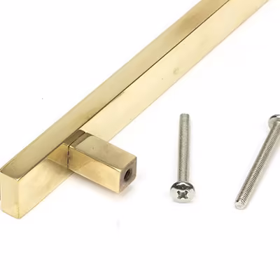 Aged Brass Scully Pull Handle - Small - Image 3