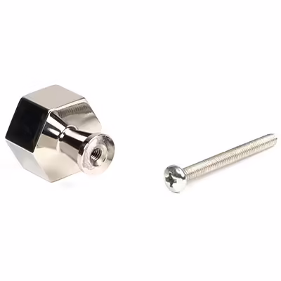 Polished Nickel Kahlo Cabinet Knob - 25mm - Image 3