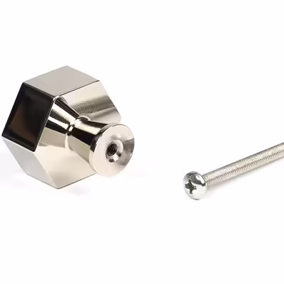 Polished Nickel Kahlo Cabinet Knob - 32mm - Image 3
