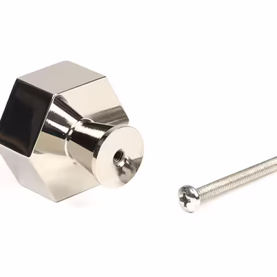 Polished Nickel Kahlo Cabinet Knob - 38mm - Image 3