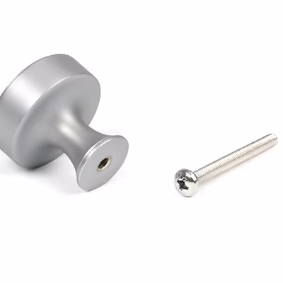 Satin Chrome Scully Cabinet Knob - 32mm - Image 3