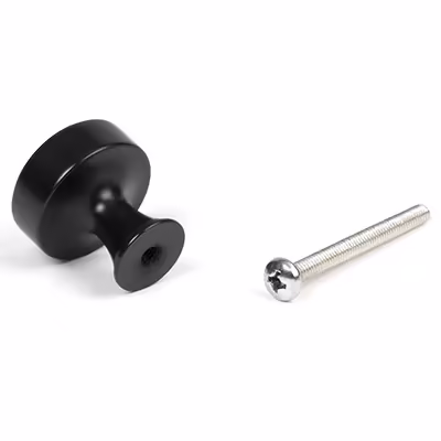 Matt Black Scully Cabinet Knob - 25mm - Image 3