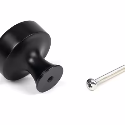 Matt Black Scully Cabinet Knob - 38mm - Image 3